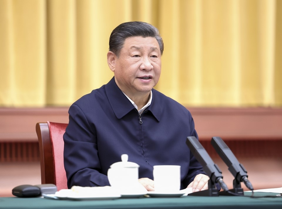 2024年3月20日下午，中共中央總書記、國家主席、中央軍委主席習(xí)近平在湖南省長沙市主持召開新時代推動中部地區(qū)崛起座談會并發(fā)表重要講話。新華社記者 鞠鵬 攝 