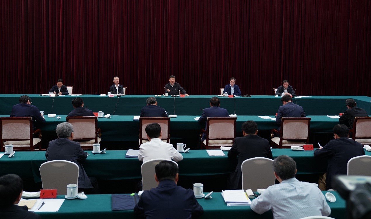 2019年5月20日至22日，中共中央總書記、國家主席、中央軍委主席習(xí)近平在江西考察，主持召開推動中部地區(qū)崛起工作座談會并發(fā)表重要講話。新華社記者 謝環(huán)馳 攝 