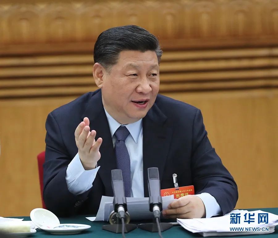 2019年3月7日，習(xí)近平參加十三屆全國人大二次會議甘肅代表團(tuán)的審議。新華社記者 鞠鵬 攝